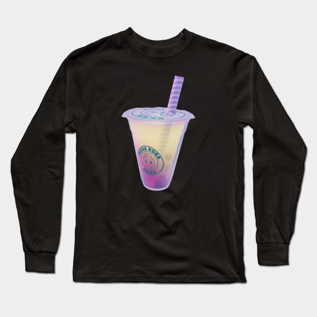 Bubble Boba Tea - Lemon Raspberry Long Sleeve T-Shirt by banditotees